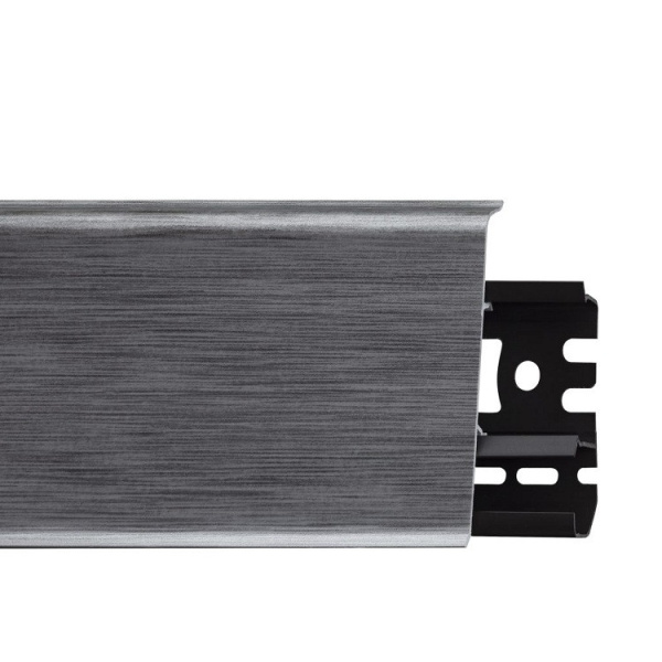 Плинтус ПВХ Arbiton Indo 70 мм 17 Алюминий 2500х70х26 мм